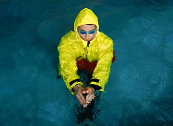 lifeguard exercise cagoule anorak arm exercise in pool